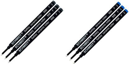 Levin SCHMIDT 888 Blue and black Refills Fine Point (Set of 6) Refill