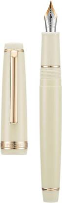Levin 82 Ivory White Acrylic Fountain Pen Fine Nib with Ink Converter Fountain Pen