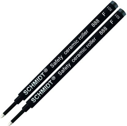 Levin 2 Pack - Schmidtt 888 Black Fine Roller Ball Pen Refill