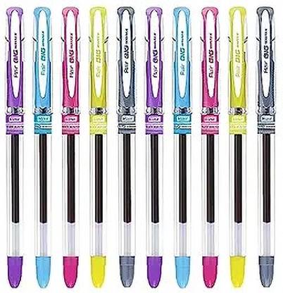 FLAIR Big Writer 0.7 mm, 10 Pcs, Double Writing with Jumbo Refill Ball Pen