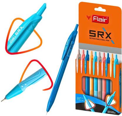 FLAIR SRX RT Ball Pen Pack of 20 | 10 Blue & 10 Black Ink Ball Pen