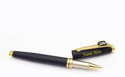 UJJi Advocate Logo Clip with Name Engraved Brass Roller Ball Pen