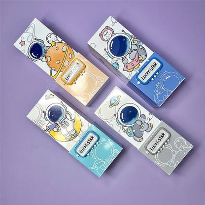 Adoere Password pencil box cum Pen Stand- Astronaut Double Layer Stationery BOX Organizer Art Plastic Pencil Box