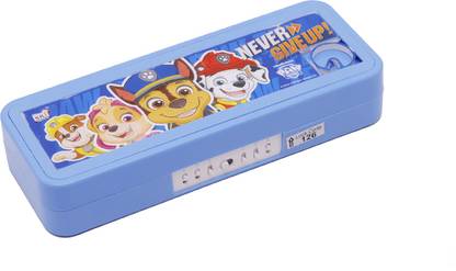 SKI SKI Puzzle Plastic Pencil Box With Puzzle game And Number Lock Character Art Plastic Pencil Box