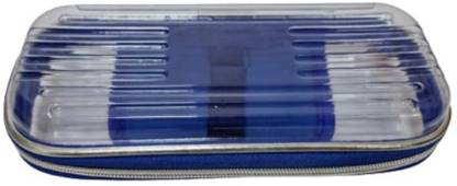KYOTO CMP-003 TRANSPARENT_FLOROCENT RECTANGLE Art Plastic Pencil Box