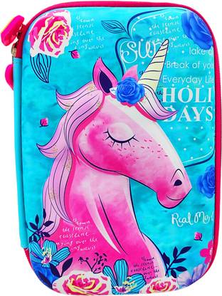 Johnnie Boy Unicorn EVA Pencil Box | Jumbo Size |Accommodate all the stationery items Unicorn Art EVA Pencil Box