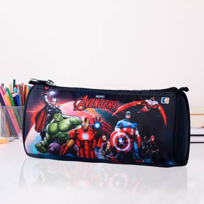 DISNEY Pencil Pouch Marvel Avengers Art Canvas Pencil Box