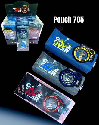 PKM Pouch 705 Game Over Pubg Print color Pouch for Girls School Pencil Pouch Art EVA Pencil Box