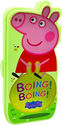 poksi Pencil Box 7 Peppa Pig Pencil Box with Dual storage space and additional accessories| Perfect Art Plastic Pencil Box