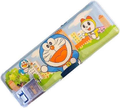AuM Multilevel Storage Doraemon Art Plastic Pencil Box