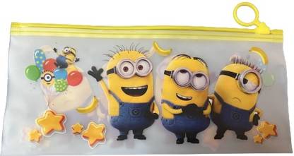 BUnique Transparent Minions Pencil Pouches Art Polyester Pencil Box