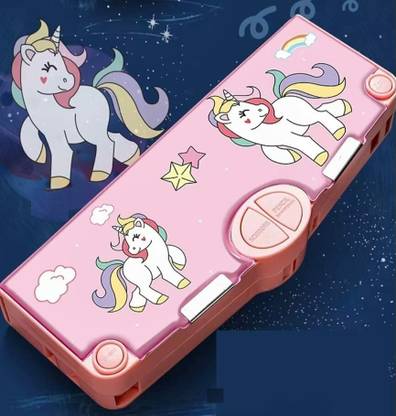 shree giriraj enterprise pencil box unicorn Art Plastic Pencil Box