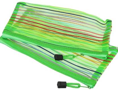 AMARPITMART AM1 Zipper Pouches, B6 Colorful Pencil Case Green (Pack of 6) COLOUR DESIGN Art Plastic Pencil Box