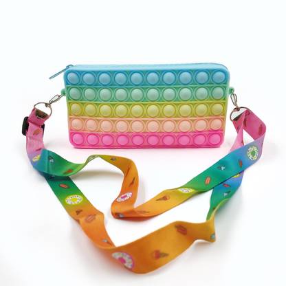 tishna Exclusive Pop it Zipper Closer Pencil Pouch for Kids Pop-it Zipper Closer Pencil Pouch Art Plastic Pencil Box