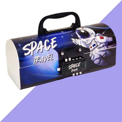 radhey preet Astronaut, Space, UFO, Star Galaxy Print Password Protect Pen, Pencil Storage Compass Box, Price for 1 pc, (RP1208(25)) Art Plastic Pencil Box