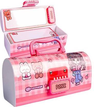 HEEPI password compass box A uniquely designed password pencil box for kids-multicolor- Art Plastic Pencil Box