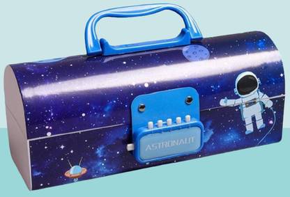 vworld lock compass Space lock compass Art Plastic Pencil Box