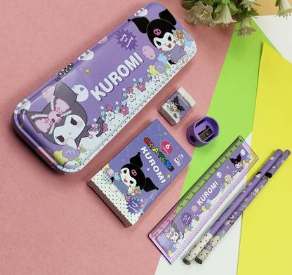 Paper Bear NA Kuromi Art Metal Pencil Box