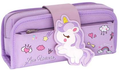 SYGA Large Capacity Pencil Case Large Pencil Pouch Unicorn Art Canvas Pencil Box