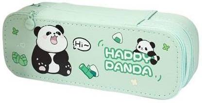 Chiransi Panda Two Layer Pencil Case, EVA Theme Large Capacity Pencil Zipper Pouch Bag pencil pouch Art EVA Pencil Box