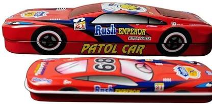 Q uncle Car box02-68 Car-New-Red Car Art Metal Pencil Box