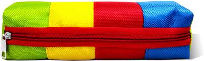 Uniqon Soft (DTP 25) Solid Multicolor Design Zipper Closure Portable Pencil,makeup,pouch,case Art Canvas Pencil Box