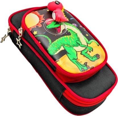 dishvy 9910 Black Dino Pencil pouch Geometry Box