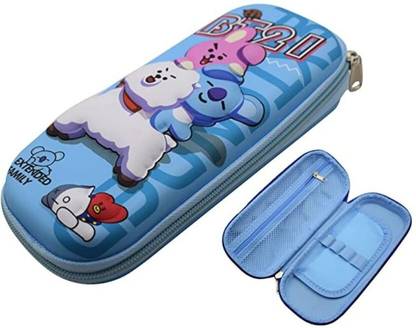 AMB BTS 3D Eva Pencil Case Stationery Pouch for Kids (Pack of 1) (Random Design) BTS Art EVA Pencil Box