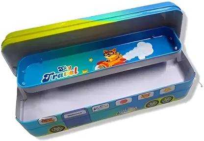 Vvsun TRAVEL BUS MINI PENCIL BUS Art Metal Pencil Box