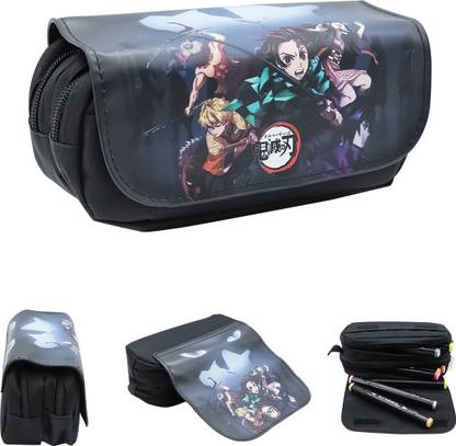 Zibuyu Demon Slayer Anime Art Canvas Pencil Box