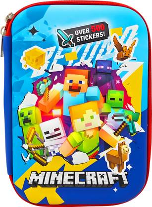 Johnnie Boy Minecraft Pencil Box | Minecraft Pencil Pouch| Jumbo Size EVA Pouch Art EVA Pencil Box