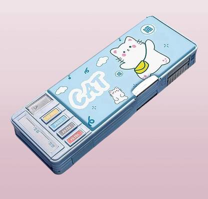 JOY MAKER cat boy Art Metal Pencil Box