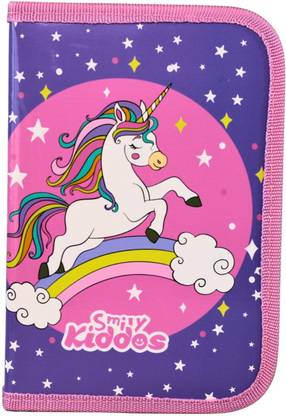smily kiddos Unicorn Theme Stationery Included Art Plastic Pencil Box