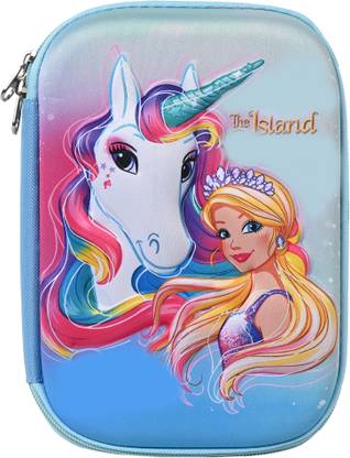 TECHNOCHITRA Majestic Mane Big Size 3D Unicorn Angel Pencil Pouch Zipper Art Canvas Pencil Box