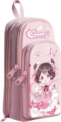 YUMI Stylish School Pencil Box Premium Multi-Compartment Pencil Case & Office Stationery Organizer for All Ages Art Canvas Pencil Box