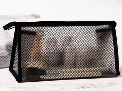 TavishBaby Mesh Makeup Bag, Cosmetic Bag, Travel Toiletry Pouch with Zipper (Small Size) Mesh Art Canvas Pencil Box
