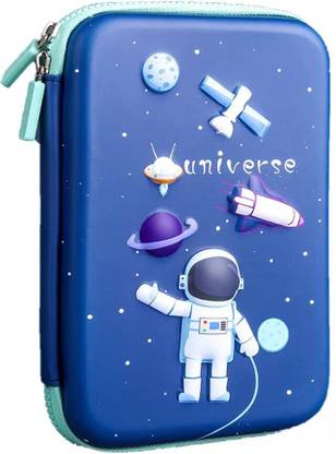 FUNVERSE 3D Eva Space Pencil Case For Kids - Pencil Pouch, New Kids Designer Pencil Pouch Space Art EVA Pencil Box