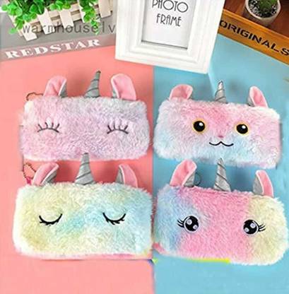 Your Local Store Unicorn Pencil Case Fur Unicorn Assorted Design Art EVA Pencil Boxes