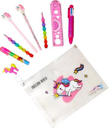 Parteet Stationery Combo Pencil Pouch Combo Art Plastic Pencil Box