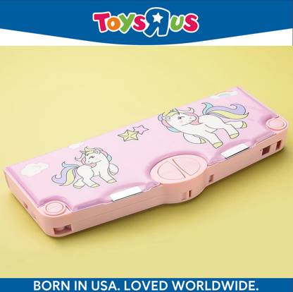 Toys R Us GLOBALLY RECOMMENDED HOT SELLING TRENDING MADE IDEAL FOR GIRLS STATIONERY ORGANIZER MAGICAL BABY UNICORN THEME MULTIPLE BUTTONS PLASTIC COMPASS Art Plastic Pencil Box