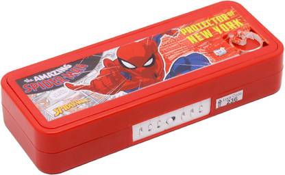 SKI Puzzle Plastic Pencil Box With Puzzle game And Number Lock Disney Art Plastic Pencil Box