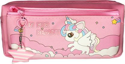 poksi Unicorn Unicorn Pencil pouch with additional space to keep Pens, cards Art Polyester Pencil Box