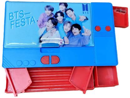 ASWORLD BTS BTS Art Plastic Pencil Box