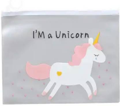 Monty Maestro Unicorn Zip lock Pouches unicorn Art Plastic Pencil Boxes