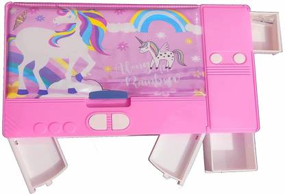 NXSVAA 009 UNICORN Art Plastic Pencil Box