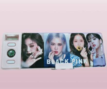 Barbarik Blackpink Theme Multipurpose Dual Side Password Lock Pencil Box Blackpink Art Plastic Pencil Box
