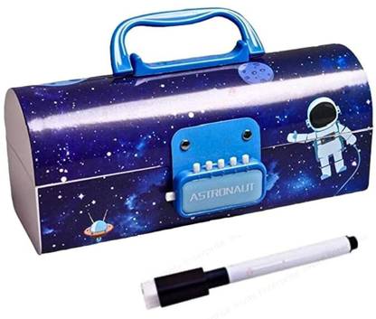 GIRIRAJ COLLECTION Pencil Box with Code Lock Pen Case Kids Pencil case Style Password Lock Plastic Pencil, Ereser, Shopner, Drawing color Art Plastic Pencil Box