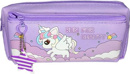 poksi Unicorn Unicorn Pencil pouch with additional space to keep Pens, cards Art Polyester Pencil Box