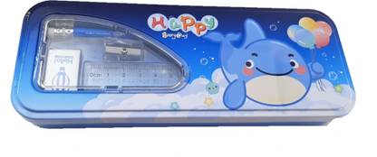 Paper Bear Shark Sea Life Art Metal Pencil Box