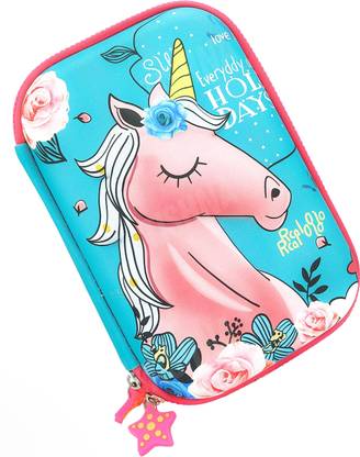 tishna Unicorn Designed Smiggle Pouch For Kids Unicorn Smiggle Designed Art EVA Pencil Box